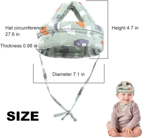 KASK ochronny do nauki chodzenia + osłona narożników x4