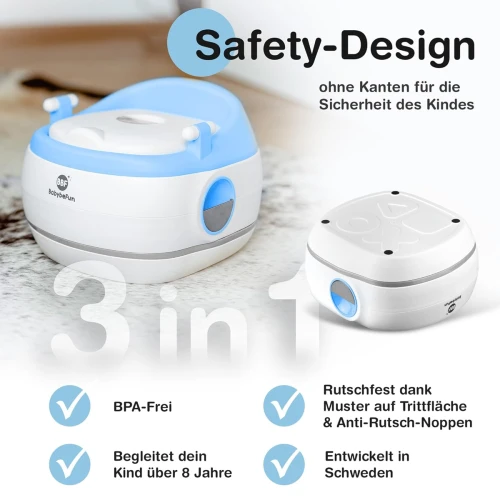 BABYBEFUN 3w1 nocnik nakładka podnóżek
