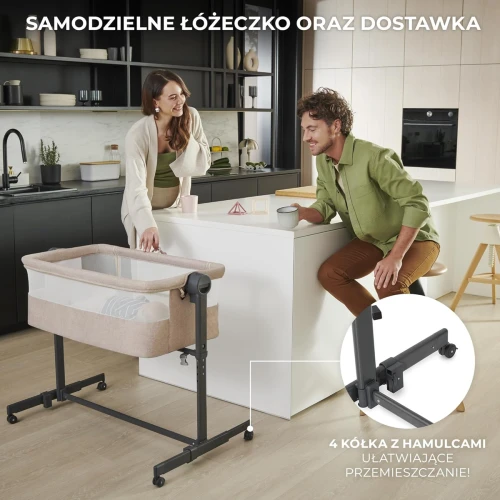 KINDERKRAFT NESTE UP2  łóżeczko dostawne regulowane