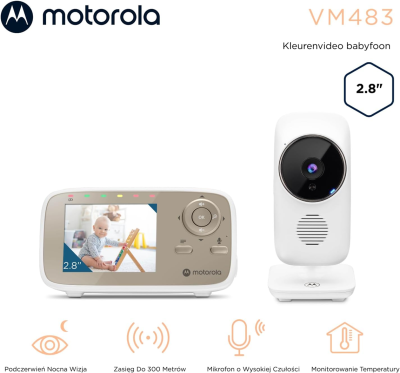 MOTOROLA VM483 cyfrowa niania elektroniczna 2,8"