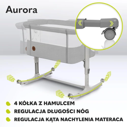 LIONELO AURORA 3w1  łóżeczko dostawne regulowane