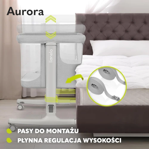 LIONELO AURORA 3w1  łóżeczko dostawne regulowane