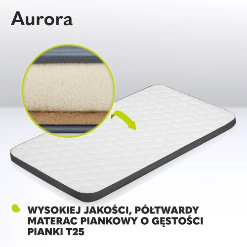 LIONELO AURORA 3w1  łóżeczko dostawne regulowane
