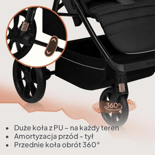 LIONELO MIRA wózek spacerowy do 22 kg