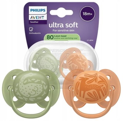 PHILIPS AVENT Ultra Soft smoczki x 2 18msc+
