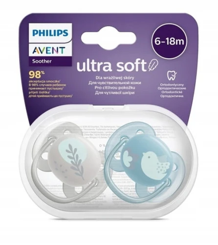 PHILIPS AVENT Ultra Soft smoczki x 2 6-18msc