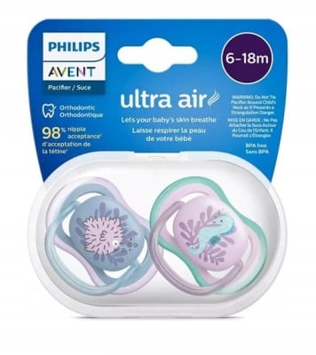 PHILIPS AVENT Ultra Air smoczki x 2 6-18msc