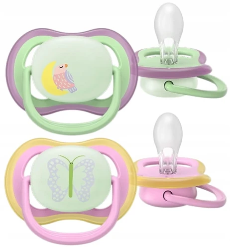 PHILIPS AVENT Ultra Air Night smoczki x 2 6-18msc ŚWIECĄ W CIEMNOŚCI