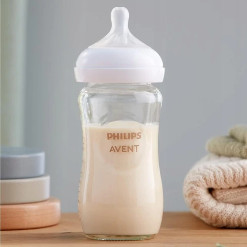 PHILIPS AVENT Natural Response zestaw 3 butelki SZKLANE + smoczek