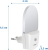 REER NightGuide lampka nocna LED do gniazdka, czujnik ciemności 6 x 9,5 cm
