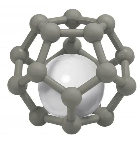 MCGMITT Teether Ball silikonowy gryzak z grzechotką 8,5 x 10 cm