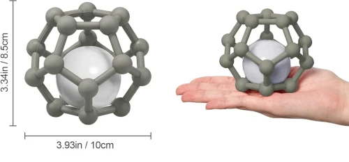 MCGMITT Teether Ball silikonowy gryzak z grzechotką 8,5 x 10 cm