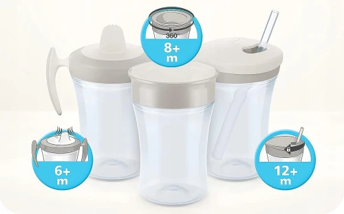 NUK Trainer Cup KUBEK NIEKAPEK ośmiornica 6 m+ 230 ml