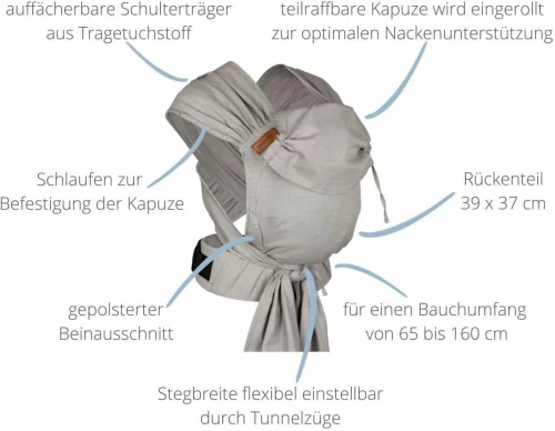 HOPPEDIZ hop-tye Buckle nosidełko ergonomiczne "N