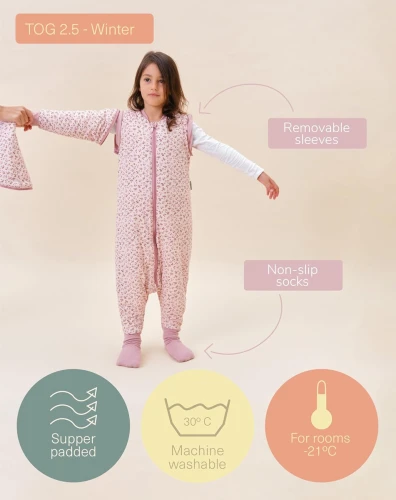 MOLIS&amp;CO śpiworek zimowy 2,5TOG 3lata odpinane rękawy