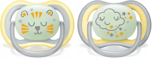 PHILIPS AVENT Ultra Air Night smoczki x 2 18ms+c świecą "N