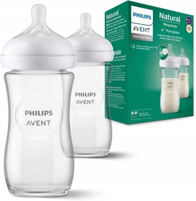 PHILIPS AVENT Natural RESPONSE butelka 240 ml 1msc+ SZKŁO x2 "N