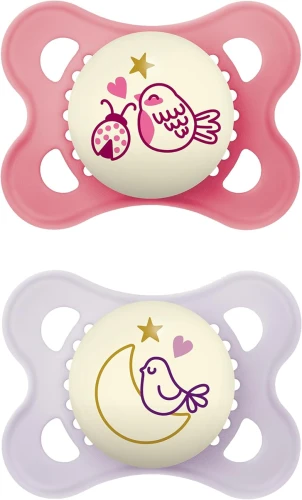 MAM ORIGINAL NIGHT smoczek uspokajający x2 2-6m KAUCZUK