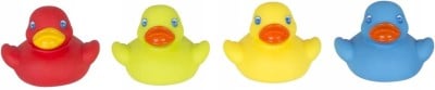 PLAYGRO Bright Baby Duckies gumowe kaczki do kąpieli 6 m+ 4 sztuki