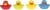 PLAYGRO Bright Baby Duckies gumowe kaczki do kąpieli 6 m+ 4 sztuki