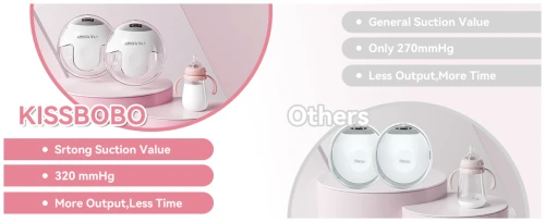 KISSBOBO HANDS-FREE podwójny laktator 4tryby BPA free