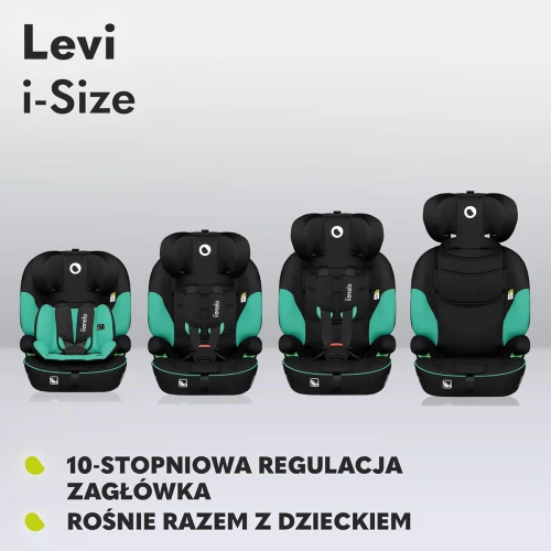 LIONELO Levi i-Size fotelik samochodowy gr.1,2 i 3 76-150cm
