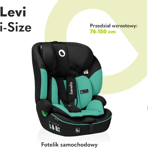 LIONELO Levi i-Size fotelik samochodowy gr.1,2 i 3 76-150cm