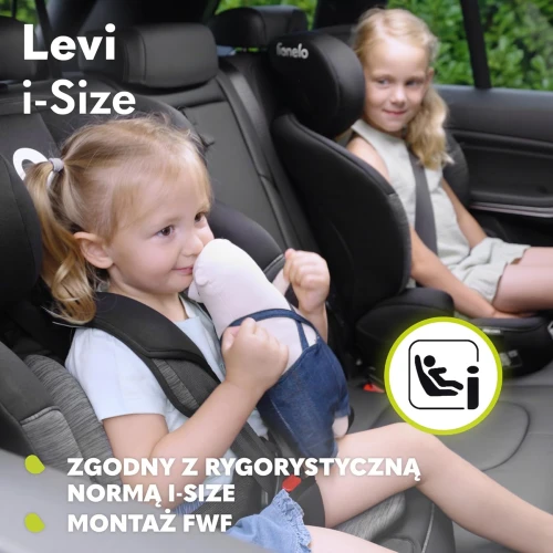 LIONELO Levi i-Size fotelik samochodowy gr.1,2 i 3 76-150cm