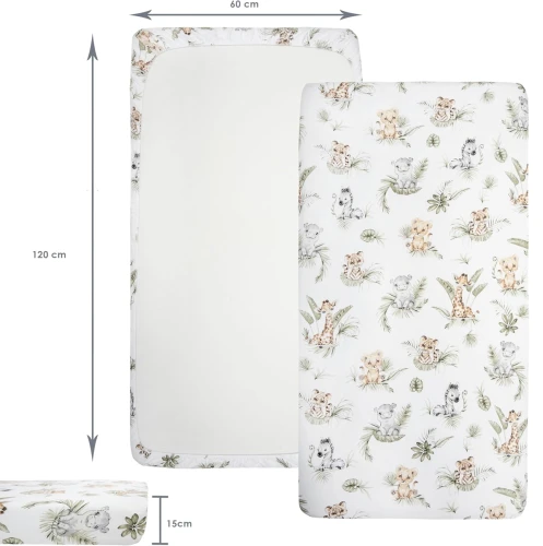 MEDIPARTNERS prześcieradło do łóżeczka 60cmx120cm x3