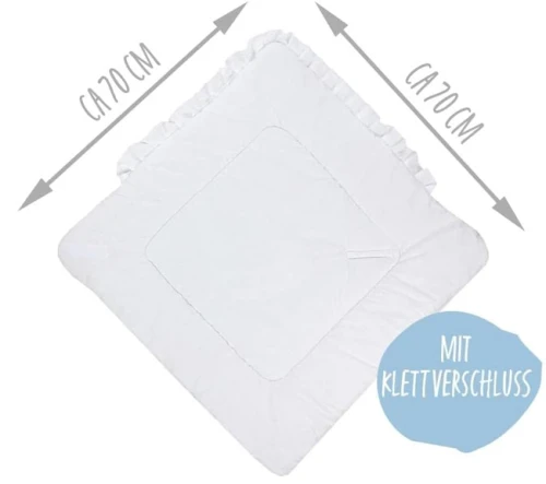 TUPTAM rożek becik 70 x 70cm z falbanką