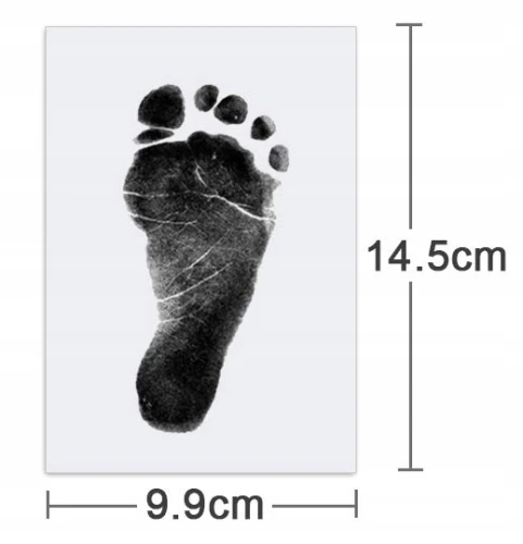 NABANCE BABY tusz i 2 arkusze do odcisków dłoni, stóp 9,9 x 14,5 cm 1szt