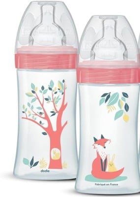 DODIE butelka 270 ml smoczek 2 średni przepływ 0-6 m LIS i ZAJĄC