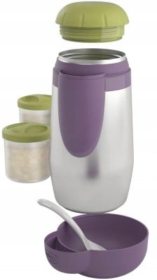 CHICCO termos ze stali + 2 pojemniki 5h "N