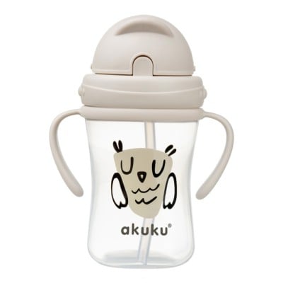 AKUKU bidon z chowaną słomką 300ml 9msc+