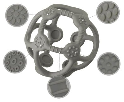 MCGMITT Teether Ball silikonowy gryzak 10 cm