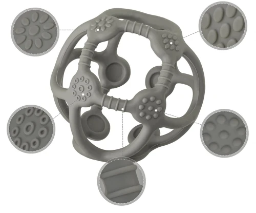 MCGMITT Teether Ball silikonowy gryzak 10 cm