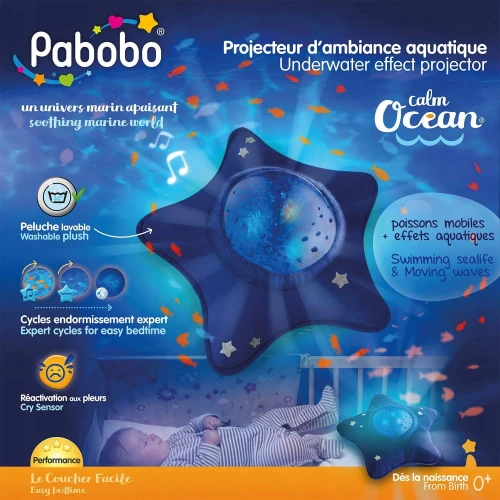 PABOBO Spokojny Ocean PROJEKTOR z melodią "O