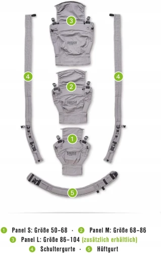 HOPPEDIZ NABACA nosidełko ergonomiczne ZESTAW basic