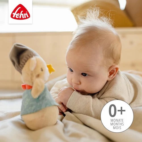 FEHN Miś Bruno wańka WSTAŃKA 14cm grzechotka "N