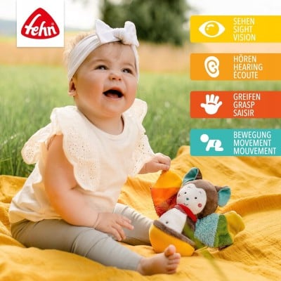 FEHN Nietoperz wańka WSTAŃKA 20cm grzechotka "N