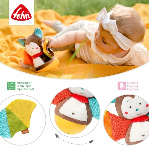 FEHN Nietoperz wańka WSTAŃKA 20cm grzechotka "N
