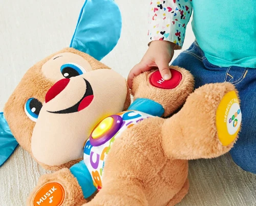 FISHER-PRICE szczeniaczek uczniaczek j. niemiecki "O
