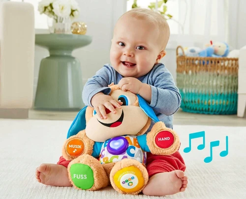 FISHER-PRICE szczeniaczek uczniaczek j. niemiecki "O