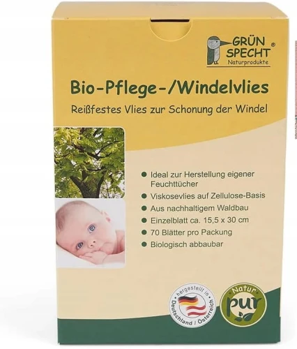 GRUNSPECHT Bio bibułki do pieluszek x70 biodegradowalne "N