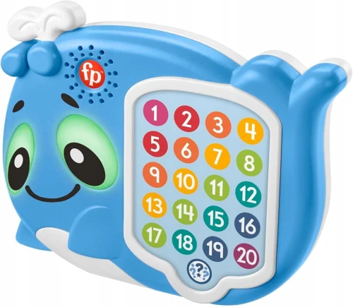 FISHER-PRICE interaktywny WIELORYB światła 120 melodii zdań J. NIEMIECKI "O