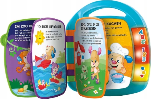 FISHER-PRICE CDH40 elektroniczna książeczka edukacyjna JĘZYK NIEMIECKI "O