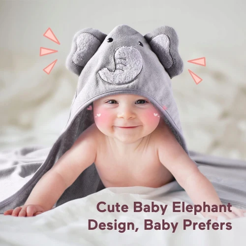 MOMCOZY ręcznik z kapturem x2 76x76 +6 24x24 ściereczki do mycia "O