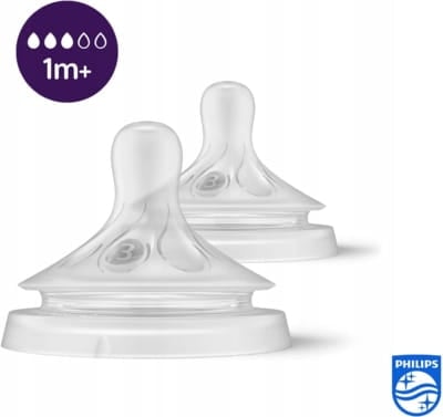 PHILIPS AVENT Natural RESPONSE smoczki 1m+ x2 "N