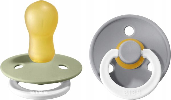 BIBS COLOUR GLOW smoczki uspokajające 2pack kauczuk 18 msc+