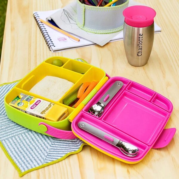 MUNCHKIN Bento Box śniadaniówka + sztućce, 5 komór - obrazek 5